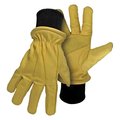 Boss 4190L Driver Gloves, L, Keystone Thumb, Knit Wrist Cuff, Cow Leather 4190L